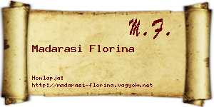Madarasi Florina névjegykártya